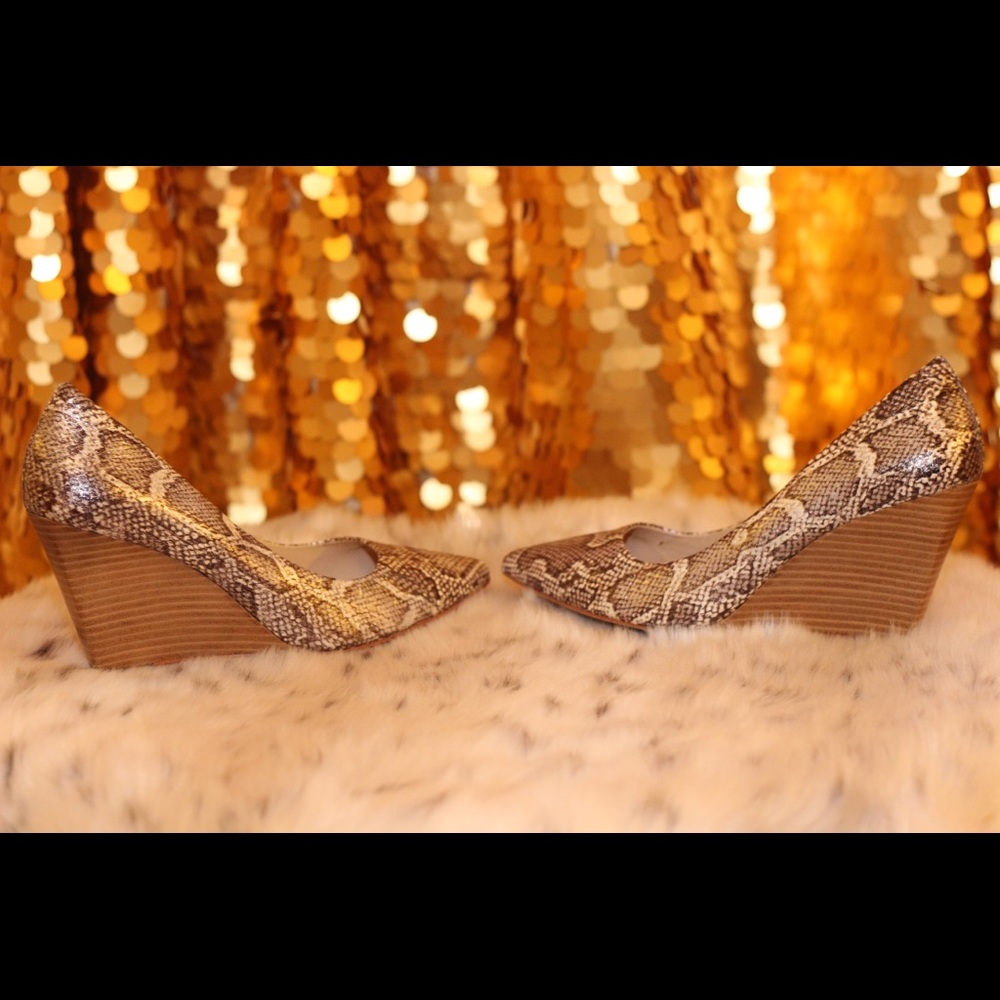 Donald J. Pliner Snakeskin Wedges - Picture 4 of 5